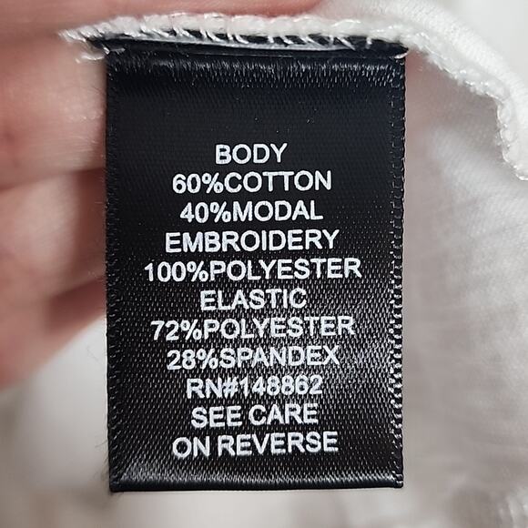 Torrid Bright White Cotton Modal Slub Square Neck Smocked Babydoll, NWT - Picture 6 of 7